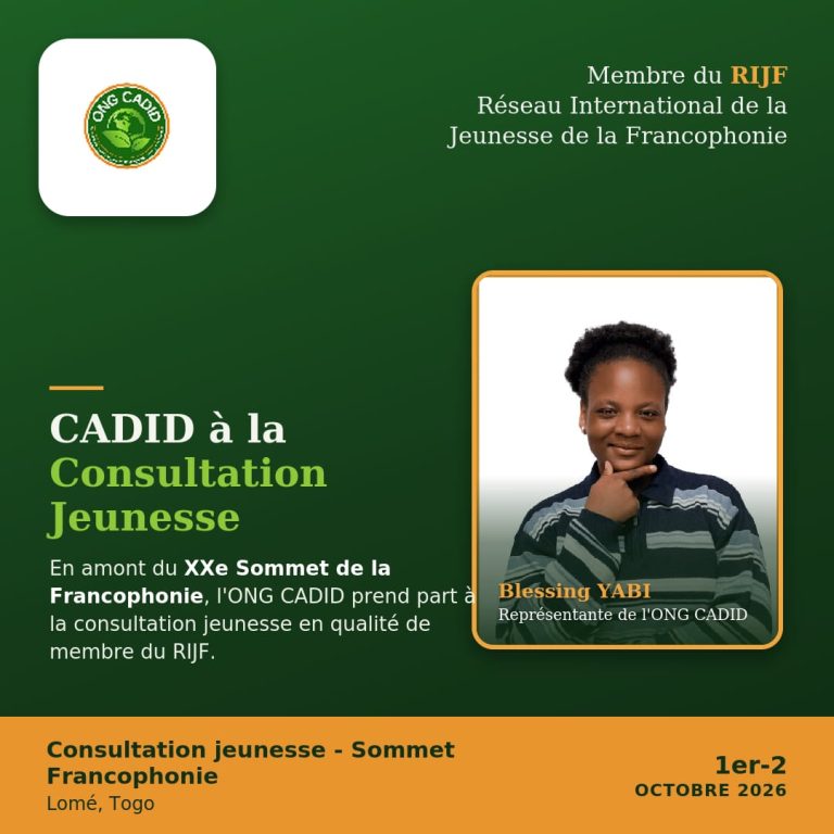 CADID porte la voix de la jeunesse au cœur de la Francophonie ! 🇧🇯🤝🌍